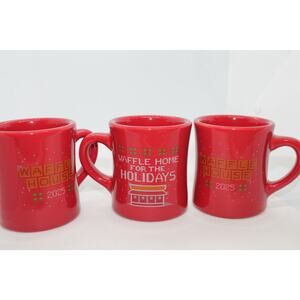 Waffle House 2025 Christmas Coffee Mugs set of 3